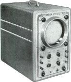 Modern, efficient, Sylvania Oscilloscopes, Type 132 (7-inch screen) above and Type 131 (3 -inch screen), are ac operated general purpose cathode ray instruments used to study waveforms, measure