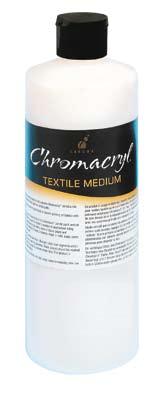 Textile medium Stretch Materials Chromacryl Textile Medium is great to use on T-shirts for printing or free-hand painting.