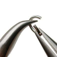 your bent-nose chain pliers and the other end with