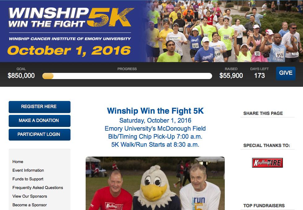 How to edit your personal 5K page Step 1: Click on Participant