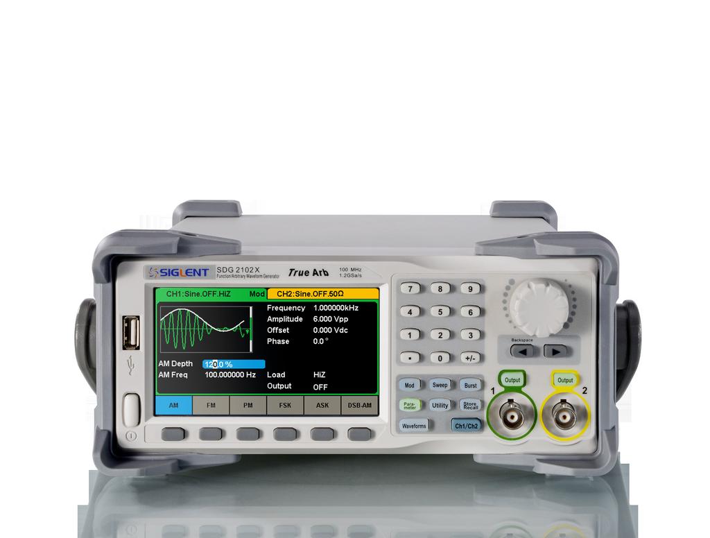 Key Features SDG2122X SDG2082X SDG2042X Overview SIGLENT s SDG2000X is a series of dual-channel function/arbitrary waveform generators with specifications of up to 120MHz maximum bandwidth, 1.