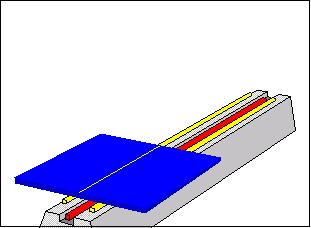 By adjusting the height of these supports the width of strip to be heated can be altered.