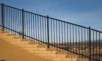 the all-terrain fence (ATF) design of Montage allows panels to rack along the grade.