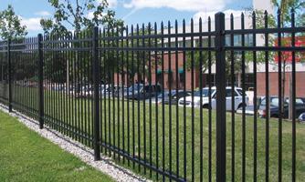 Montage ornamental iron fences are popular among developers for their maintenance-free coating and durable steel construction.