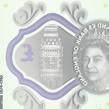 A clearly defined portrait of the Queen is printed on the window with the words 5 Bank of