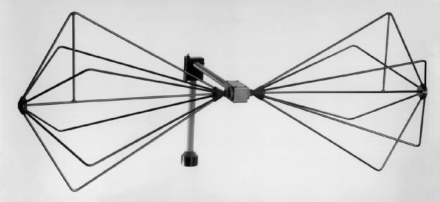 Antennas 1 7 HP 11966A K24 Biconical Antenna The rugged balun design of this antenna makes it especially suitable for susceptibility tests where high input powers are needed.