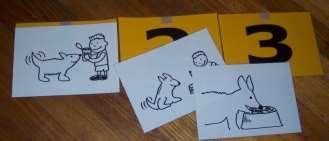 5. The 2-part or 3-part grids can be printed out and used as a template for a child to draw a short sequence for themselves.
