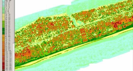 LIDAR Example of elevation surveys collected by an