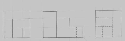 Task : Projection Systems Orthographic Drawing - First Angle Projection Decide on a suitable scale, leaving room for a page boarder and construction lines Draw the front view Project faint
