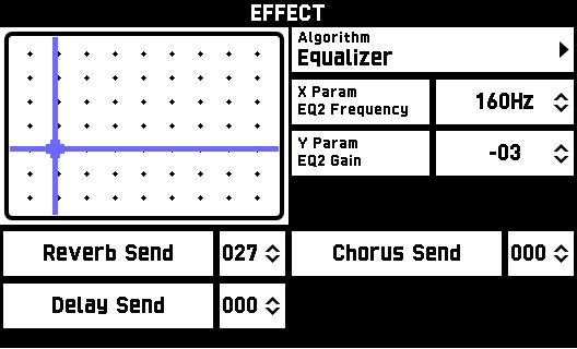 Editing a Tone (User Tones) Editable Effect Parameters These parameters configure effect settings of each tone.