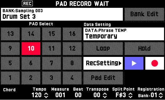 Using Pads (Tutorial) Setting Item List Phrase and Chord Progression Setting Items Item Description Setting Item Length Specifies the length of the phrase to be recorded.