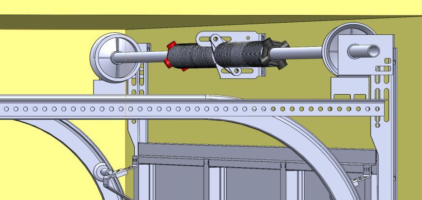 Figure 11: Torsion System 15. WARNING Springs are under tension may cause damage or injury if handled incorrectly. Door must always be closed when adjusting tension.