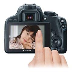composing images from any position, the EOS Rebel T5i camera s Vari-angle Touch Screen LCD monitor tilts forward 180, backwards 90, and 175 sideways.