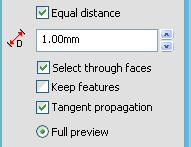 distance, and enter 1 mm.