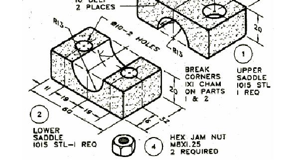 1 standard hex nut Notice that there are no Notice that there are no dimensions on the hex nut.