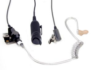 requiring discreet communication In-Ear Style, 3-Wire Surveillance Kit with In-line