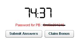 Download the password protected pdf, unlock it using the password, print, and solve on paper. Submit the answer codes using the 'answer form'.