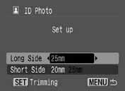 Printing by Specifying the Print Size (ID Photo Print) Selecting [ID Photo] in the layout setting (p.