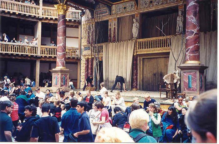 The famous Globe theater was recently rebuilt in London to the