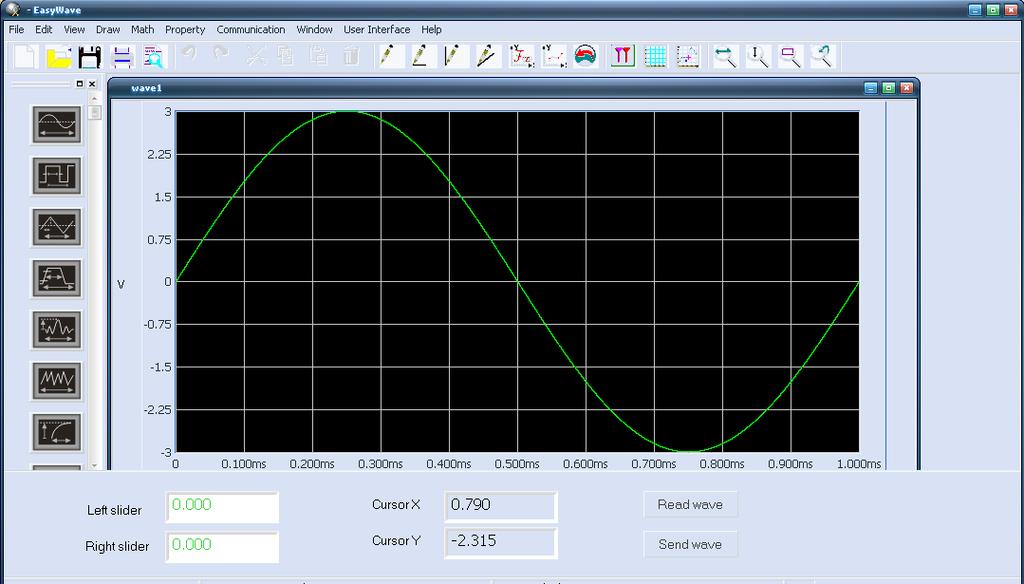 Arbitrary Waveform Software EasyWave EasyWave is a powerful arbitrary waveform editing software program that supports several ways to generate arbitrary waveform