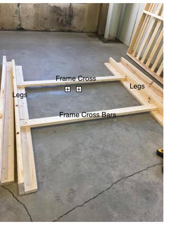 Step Three: Build the End Frames *Place the legs so the skinny side is facing the ground (with one hole) and the holes are located at the top or farthest away from you.