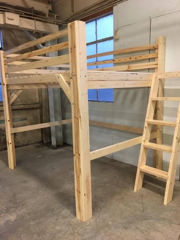 SIDE LADDER ATTACHMENT: To accommodate many various designs and configurations, you ll need to drill a hole to bolt the ladder to the bedframe.