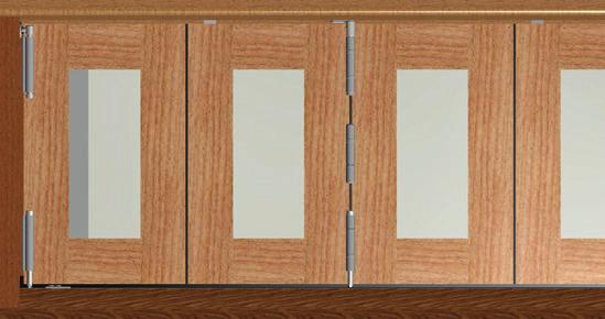 PLEATED SCREEN EXTENDED WEATHERFOLD 4s NON MORTISE