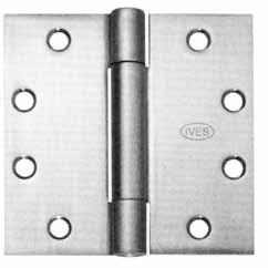 Ives - Commercial Full Mortise Hinges - 3 Knuckle 3PB1 Steel with steel pin. 3PB1 Stainless Steel with stainless steel pin.