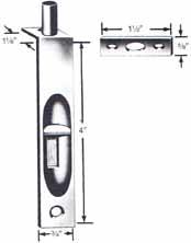 Brass bolt automatically held in retracted or projected position by unique spring design.