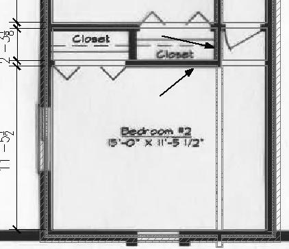 Floor Plans 52. Zoom into the Bedroom #2 area.
