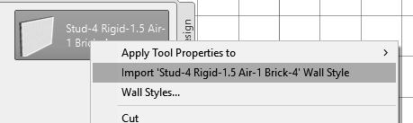 5 Air-1 Brick-4 wall style on the tool palette. Right click and select Import Stud-4 Rigid-1.