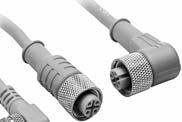 Round connectors connecting cables PVC Connecting cables PVC Round connectors Especially suitable for use in assembly, packaging and production lines with average mechanical loads Improved resistance