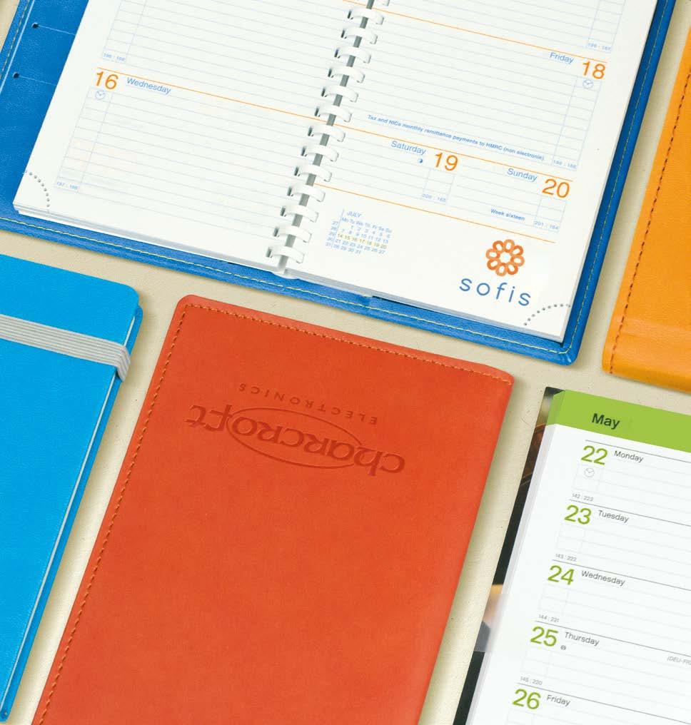Talk to us about your bespoke diary requirements Bespoke diaries Bespoke diaries take your promotional diary concept to a whole new level.