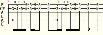 Towards the end of the song he plays an alternate lick based on IV chord positioning. The instrumental break at the end encompasses everything demonstrated beforehand.