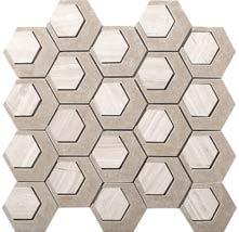 hexagon shaped mosaics and combinations of
