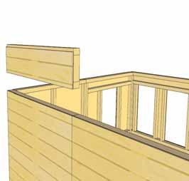 22. Position and attach the Door Header (2 x 3 x 45 1/2 )