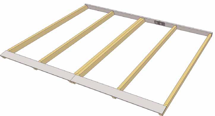 C. Rafter Section Long Roof Side Metal Ridge Board Connector 4 5/8 Ridge Board Ridge Boards Double up Rafters 77 3/4 Rafters 4 1/2 wide Soffits 34.
