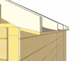 Position rafters so they sit evenly on Gable framing from side to side. 39.