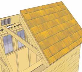 Position a Polygal Support Cleat (3/4 x 3/4 x 44 1/2 ) on a Long Rafter flush to end and recessed 1/4