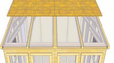 Position Polygal Panel equally between rafters and overhanging end of