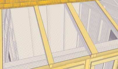 Attach Side Facia (4 @ 3/4 x 3 1/2 x 49 ) to roof