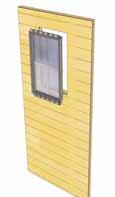 To complete trimming of your shed, attach both the Horizontal Door Trim (32