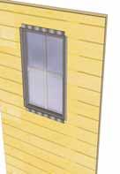 of shed. Position equally over gable and wall seam to cover Gable Flashing.