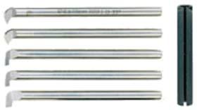NO 24 630 HSS boring tool set, 6 pieces One each cutter for 60 degree (metric) and 55 degree (Whitworth) inside threads,