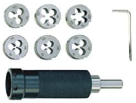 7 Die holder for round dies. For threads M 3-4 - 5-6 - 8 and 10.