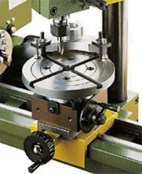 5mm spindle travel (1 division = 0.05mm). NO 24 140 Universal dividing table UT 400 For accurate machining of circular work pieces. The table may be fixed horizontally or vertically.