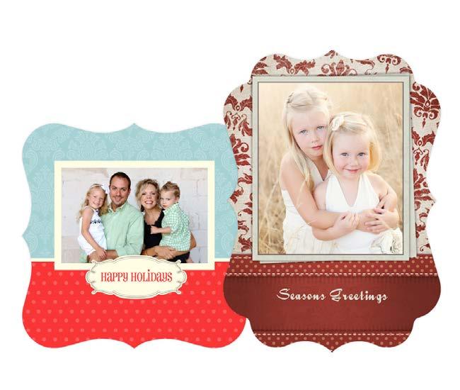 Greeting Cards Digital Press Ornate Die-Cut Greeting Cards Our new line of Die-Cut cards come in several shapes and two sizes, with three paper options to choose from: Gloss, Linen and Pearl.