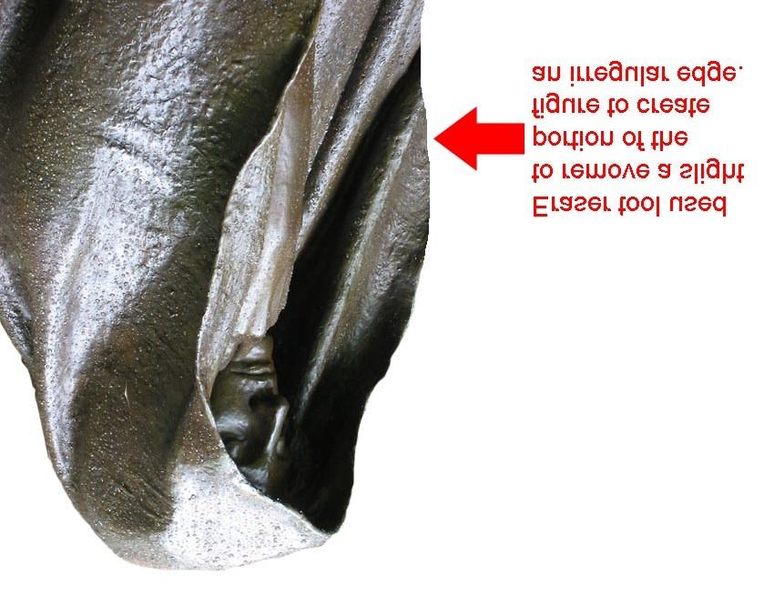 The Eraser Tool You might notice that the right edge of the cloak in the figure is vertical and looks