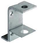 Adjusting screw with M thread SW 8 square SW 5 square Material: Stainless steel base plate, plastic glide Finish/Colour: