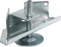 Plinth adjusting fitting with screw on bracket Load bearing capacity 150 kg Drive: SW 5 hexagon socket Version: With